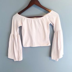 Truly Madly Deeply bell sleeve crop top